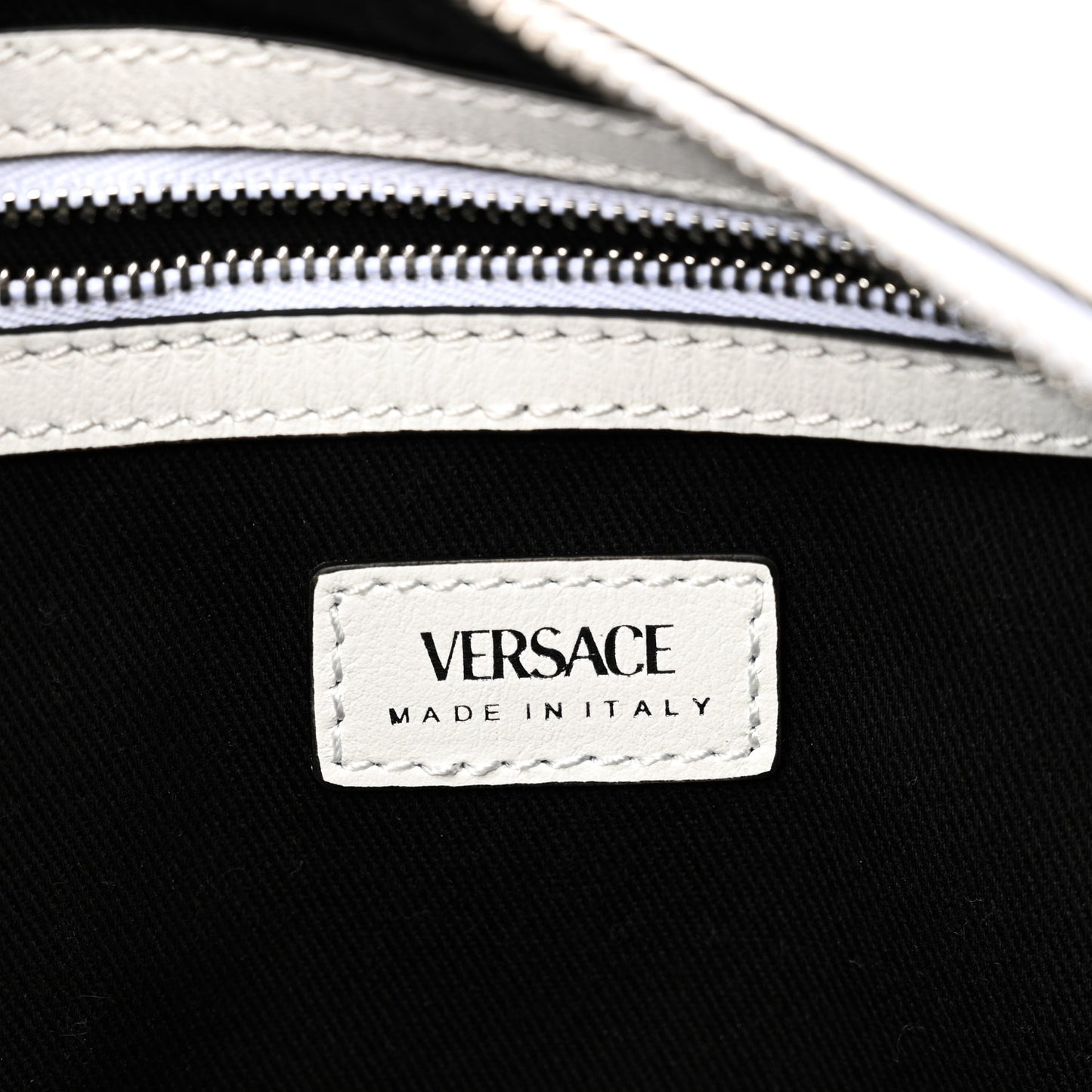Calfskin Medium Repeat Zip Hobo Optical White
