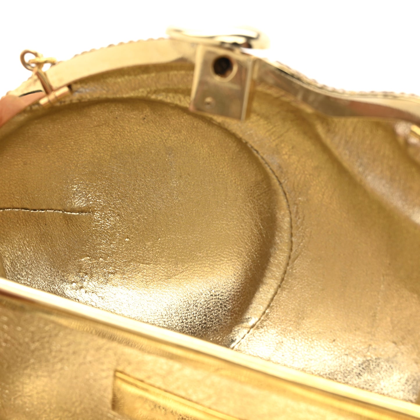 Crystal Rabbit Minaudiere Case Gold Silver