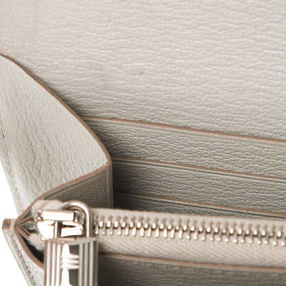 Hermes Chevre Mysore Kelly Longue Wallet Gris Perle 8 of 9