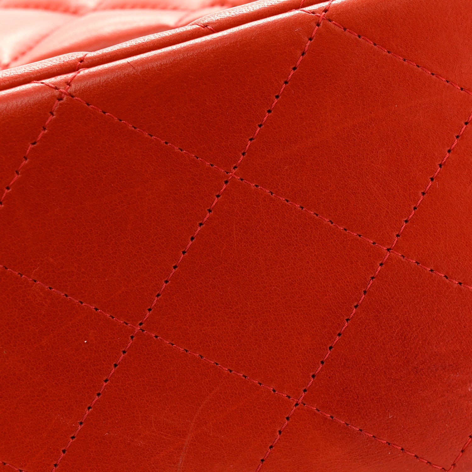 Chanel Lambskin Quilted Jumbo Double Flap Red 11 of 12