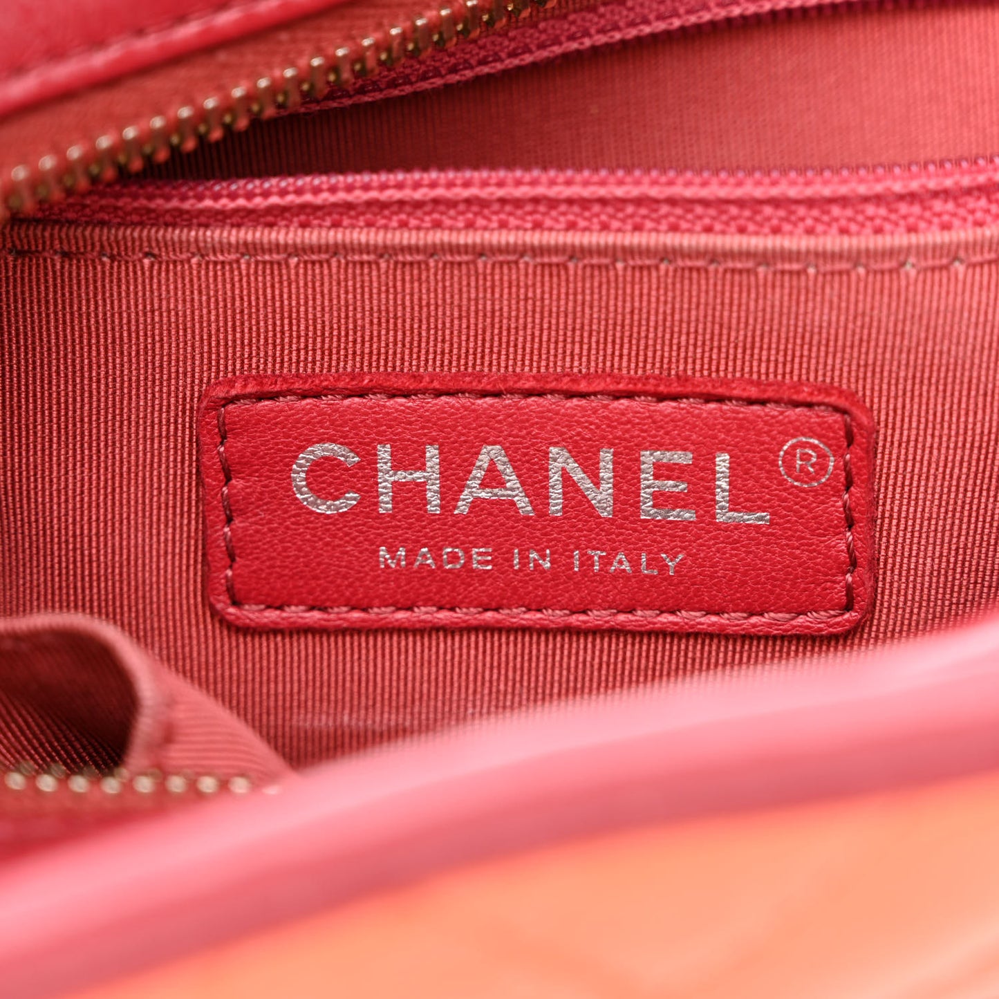 Aged Calfskin Chevron Quilted Small Gabrielle Hobo Dark Red Orange