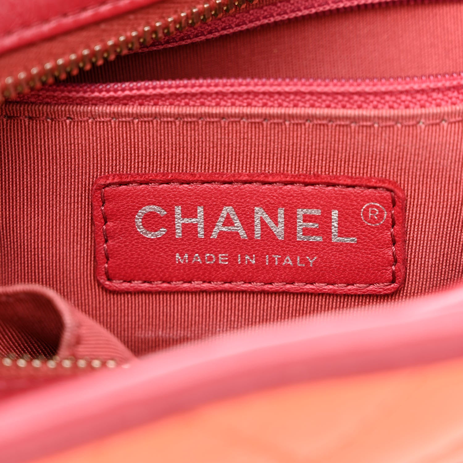 Chanel Aged Calfskin Chevron Quilted Small Gabrielle Hobo Dark Red Orange 6 of 10