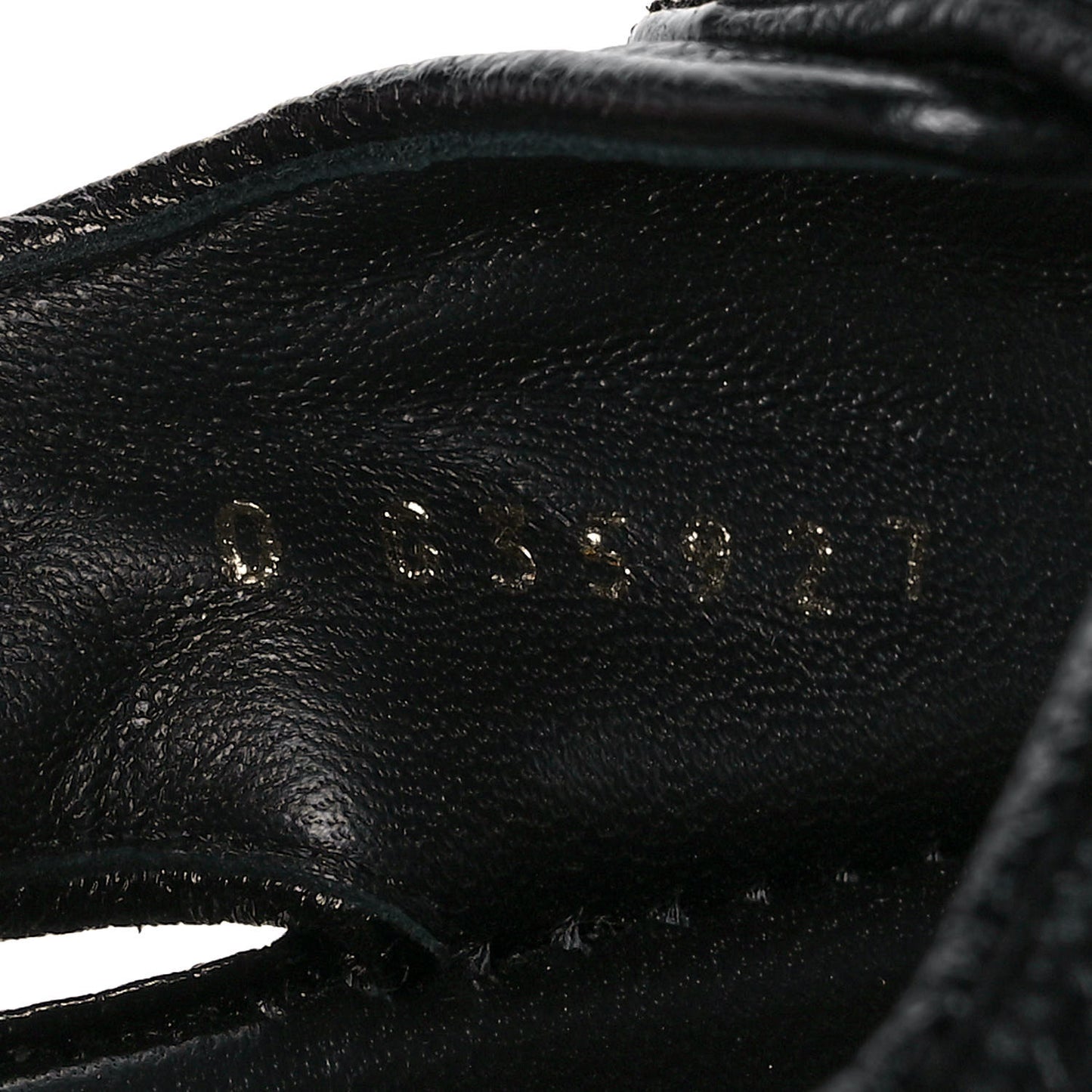Grained Calfskin Velcro Dad Sandals 35 Black
