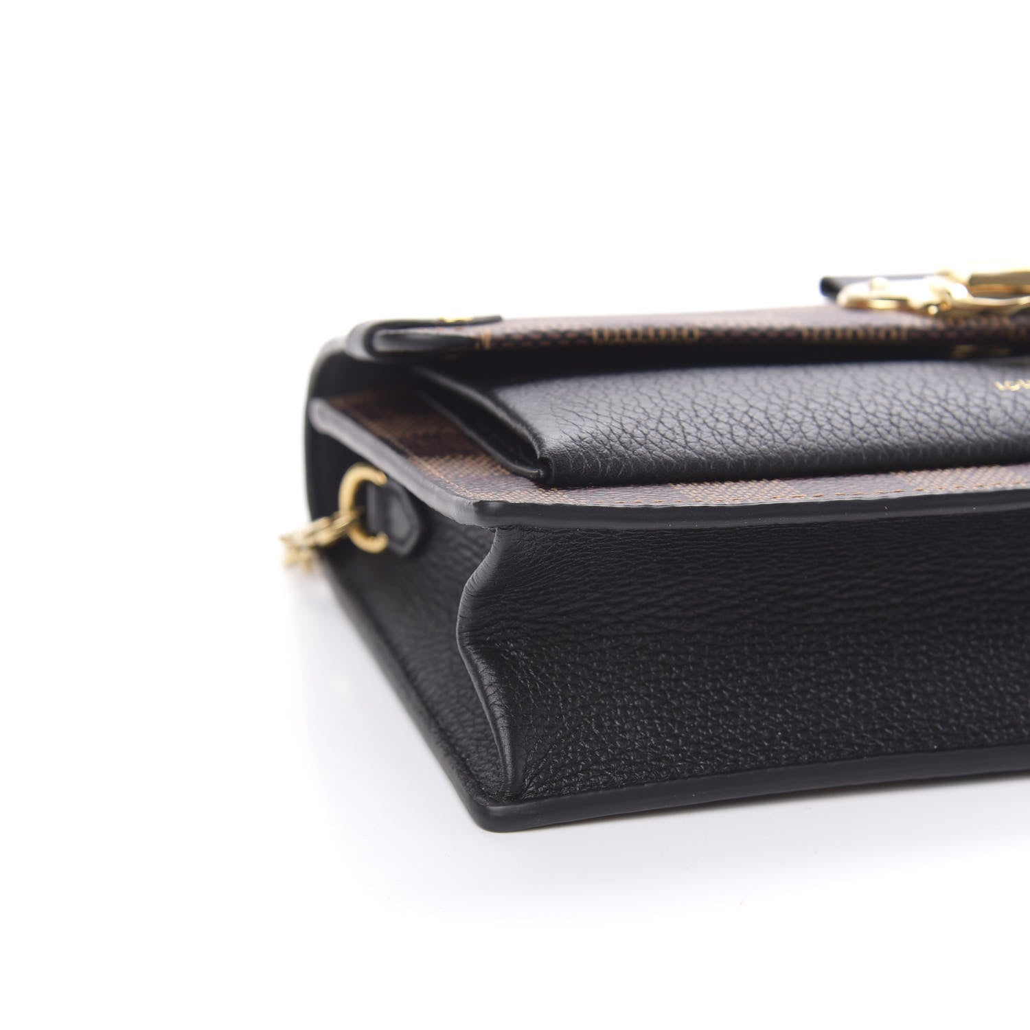 Louis Vuitton Damier Ebene Vavin Chain Wallet Black 7 of 10