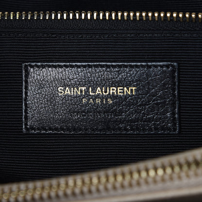 Saint Laurent Grain de Poudre Matelasse Chevron Monogram Shopping Bag Nude Powder 6 of 13