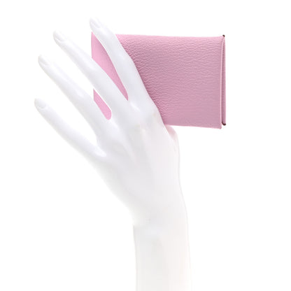 Hermes Chevre Mysore Calvi Card Case Mauve Sylvestre 2 of 8