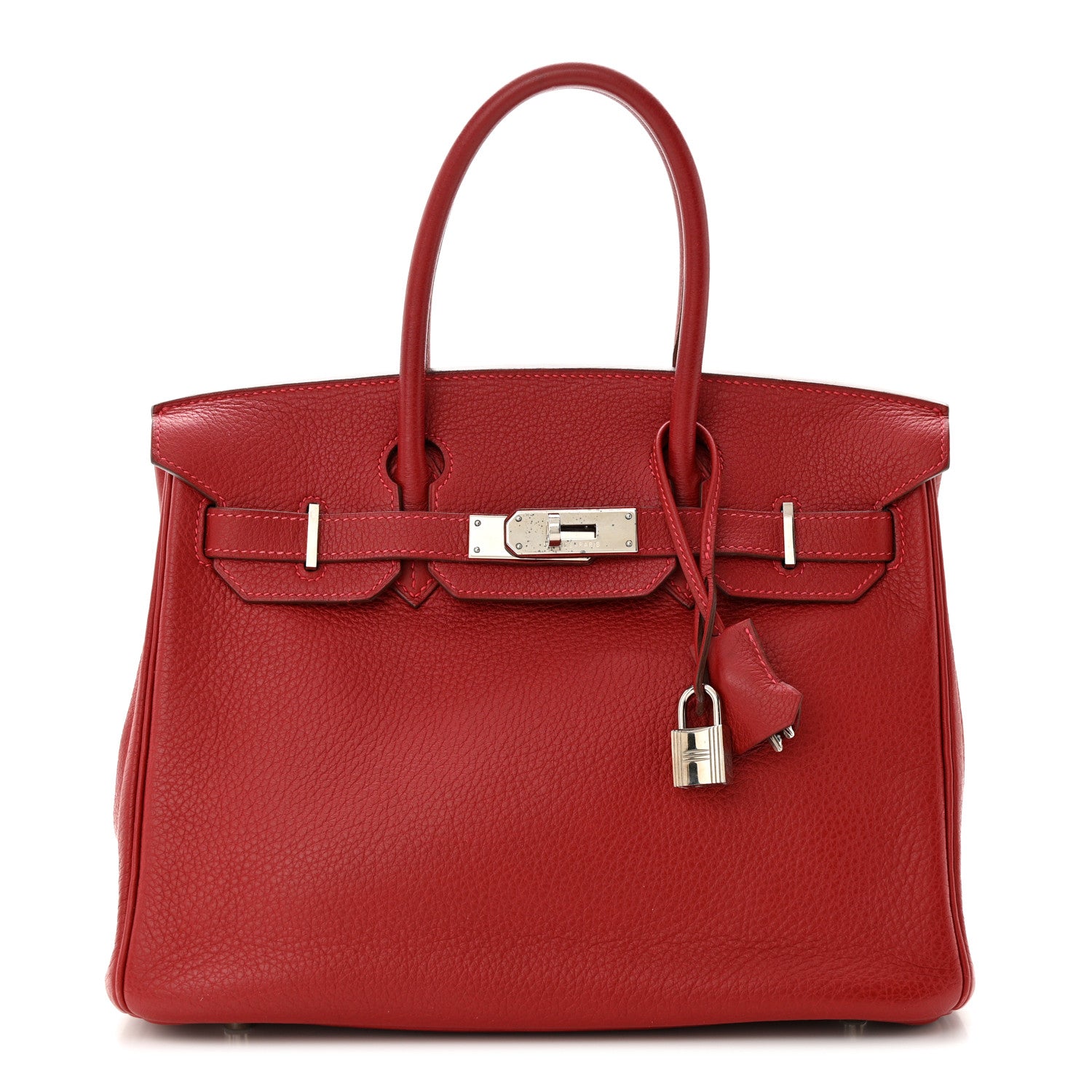 Hermes Taurillon Clemence Birkin 30 Rouge Garance 1 of 14