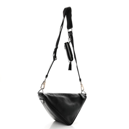 Prada Grace Lux Triangle Shoulder Bag Black 3 of 10