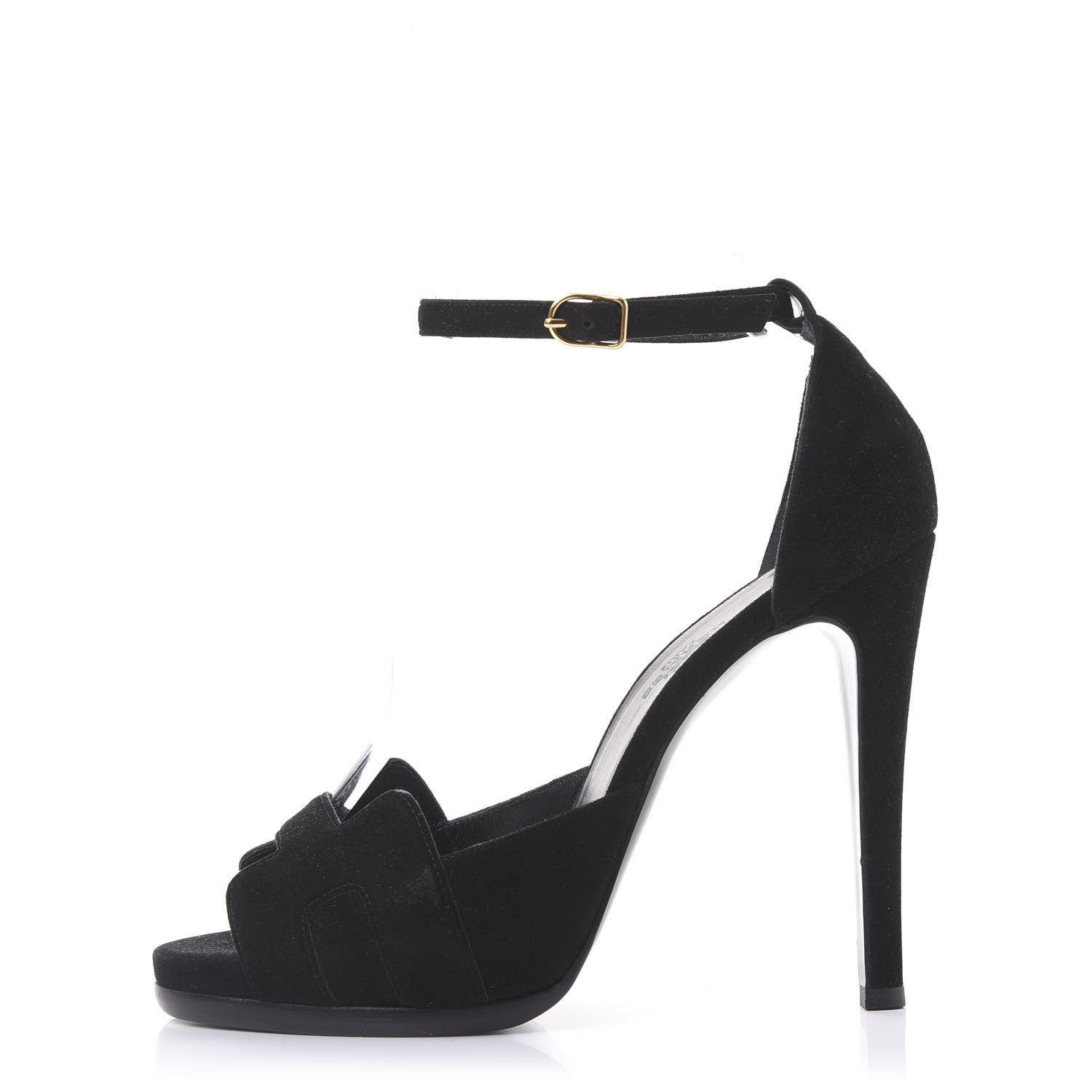 Hermes Velvet Highlight Sandals 38 Black 1 of 7