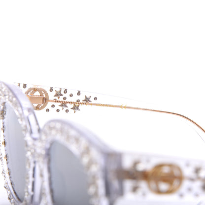 Gucci Acetate Crystal Oversize Mirrored Star Sunglasses GG0116S 5 of 8
