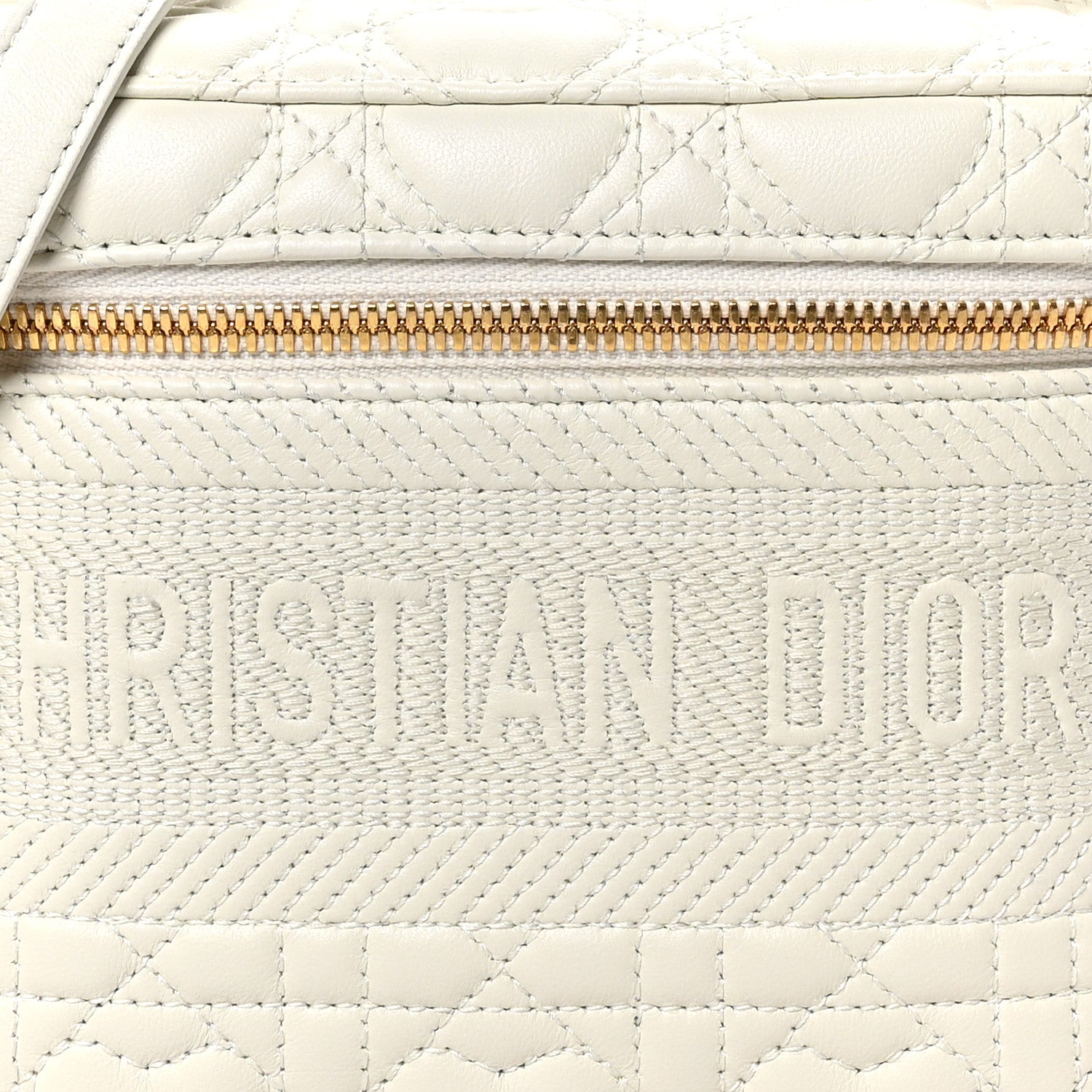 Christian Dior Lambskin Cannage DiorAmour Small Diortravel Vanity Case Latte 7 of 9