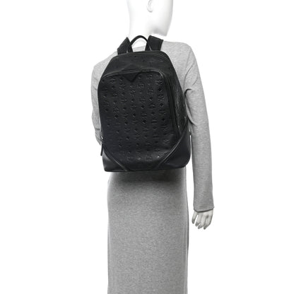 MCM Calfskin Ottomar Monogram Duke Backpack Black 2 of 12