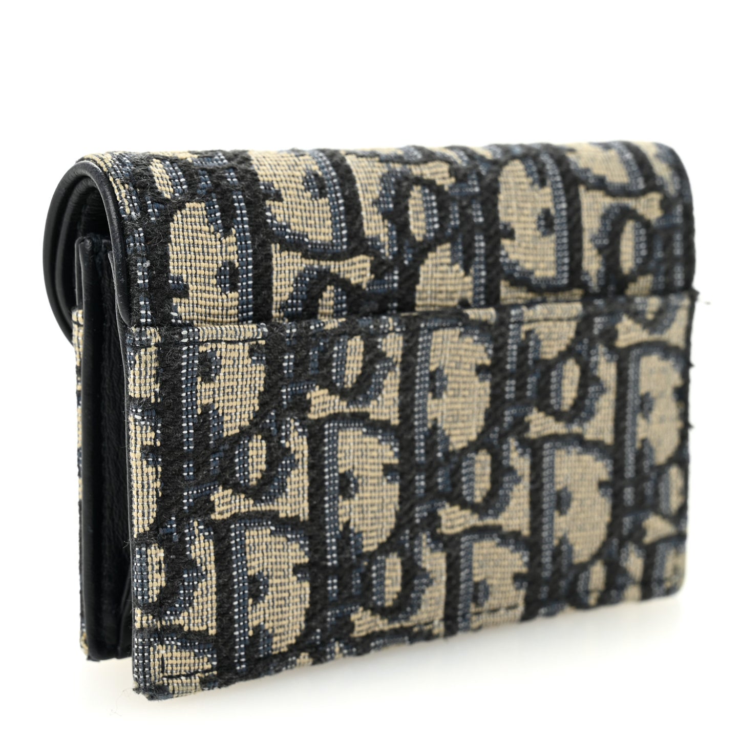 Oblique Saddle Card Holder Blue