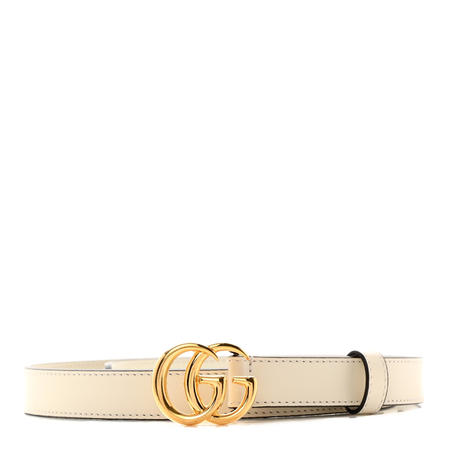 Gucci Plutone Calfskin Double G 20mm Belt 75 30 Mystic White 1 of 8