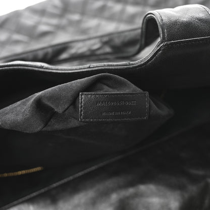 Saint Laurent Lambskin Quilted Maxi Icare Shopping Tote Black 8 of 11