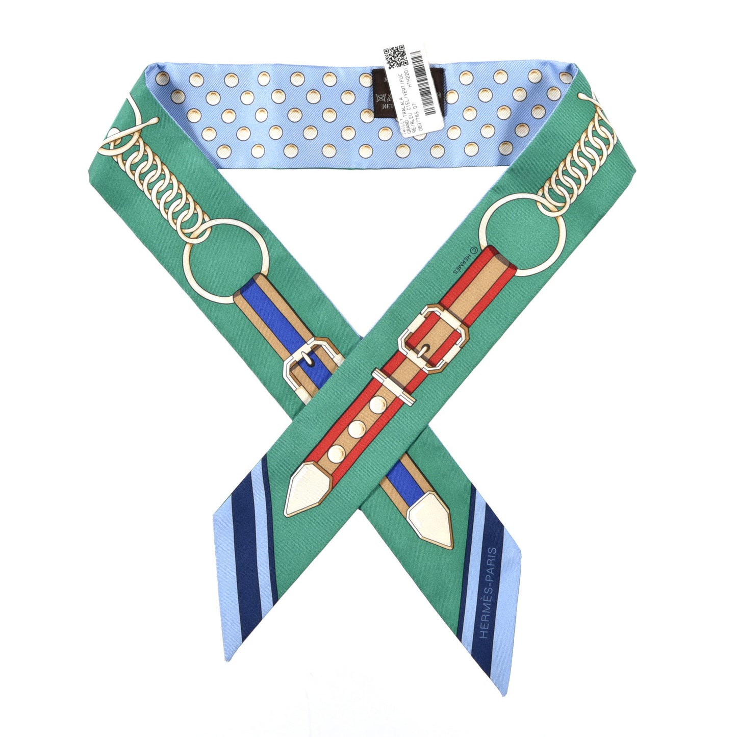 Silk Grand Tralala Twilly Bleu Ciel Vert