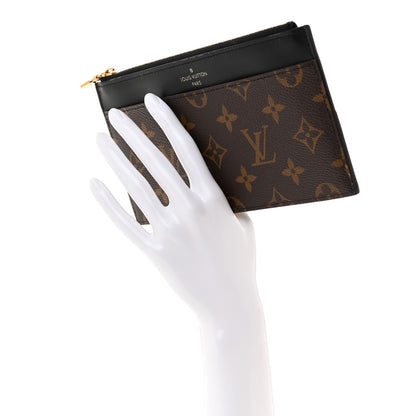 Louis Vuitton Monogram Slim Purse Black 2 of 8