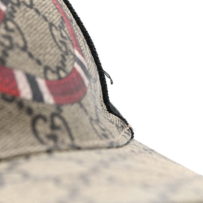 Gucci GG Supreme Monogram Kingsnake Baseball Hat S Beige Multicolor 12 of 12