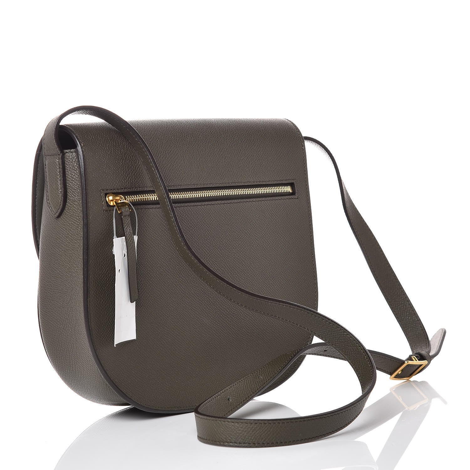 Celine Grained Calfskin Compact Trotteur Stone 3 of 7