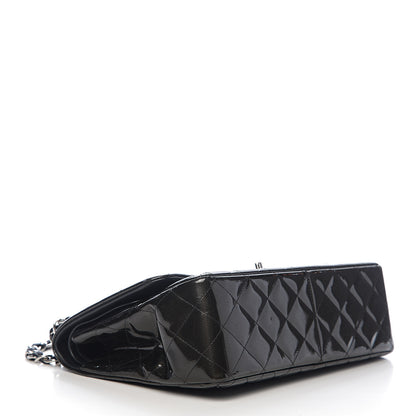 Chanel Striated Patent Quilted Jumbo Double Flap Black 3 of 16
