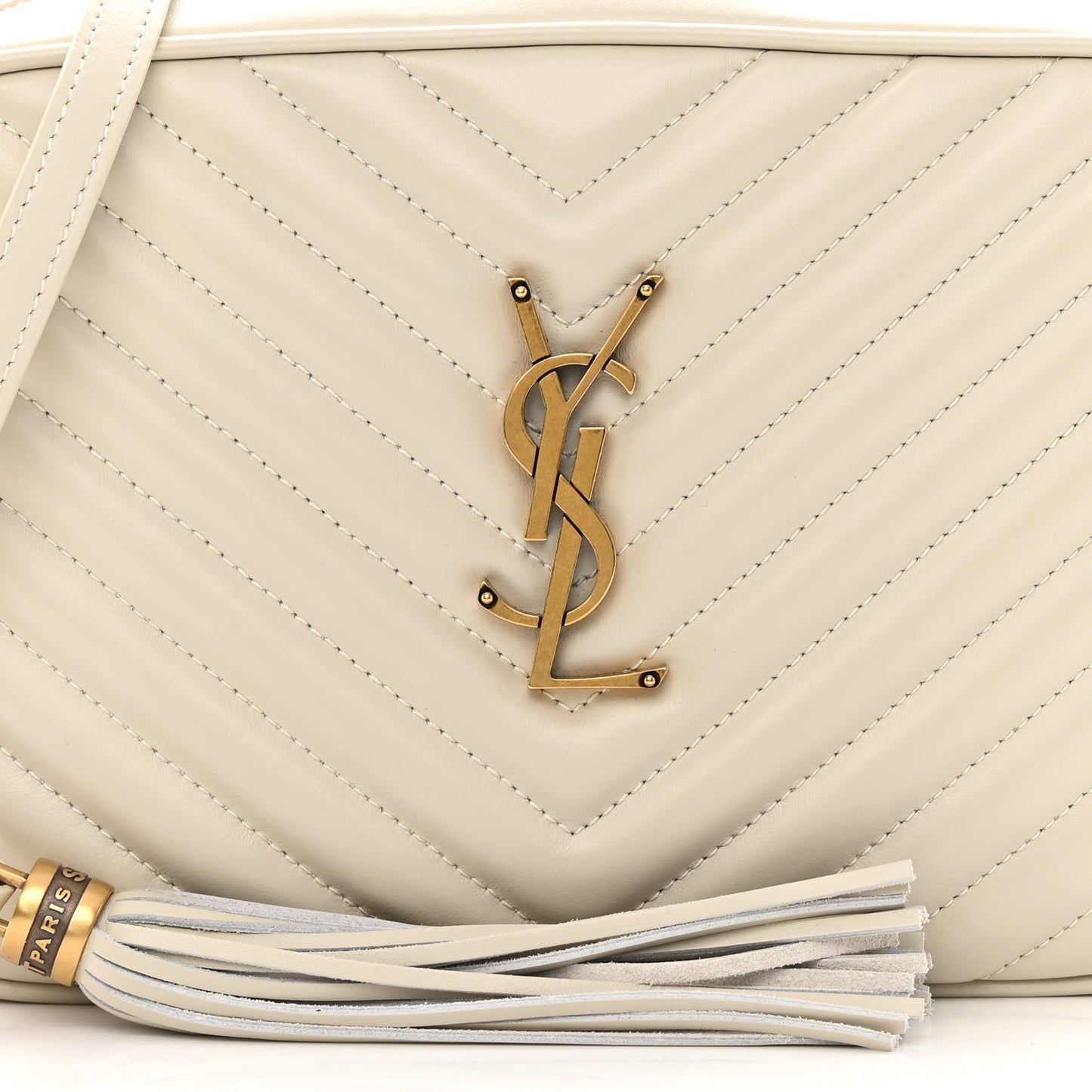 Calfskin Matelasse Monogram Lou Camera Bag Crema Soft