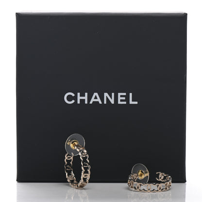 Chanel Metal CC Hoop Earrings Gold 5 of 5