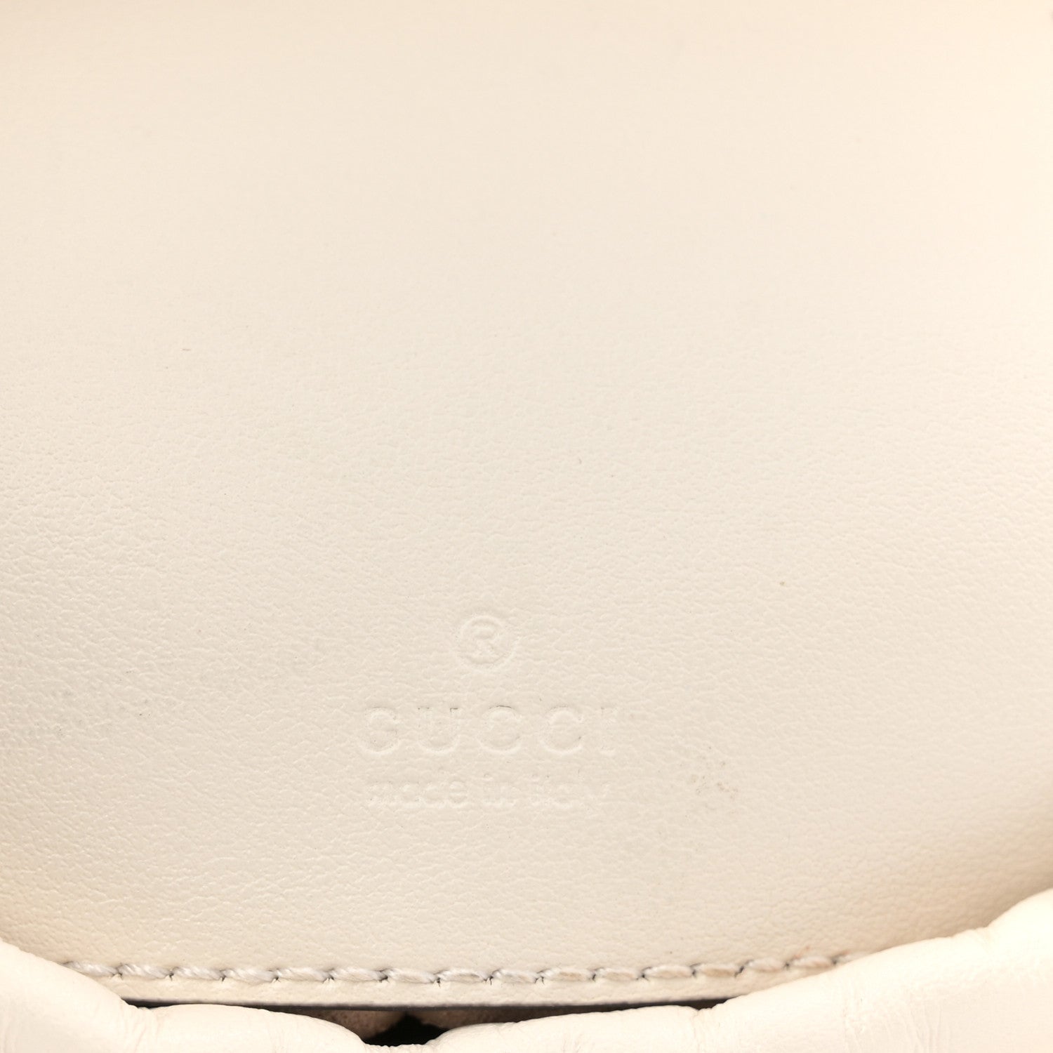 Gucci Calfskin Matelasse Mini GG Marmont 2.0 Bucket Bag White 6 of 10