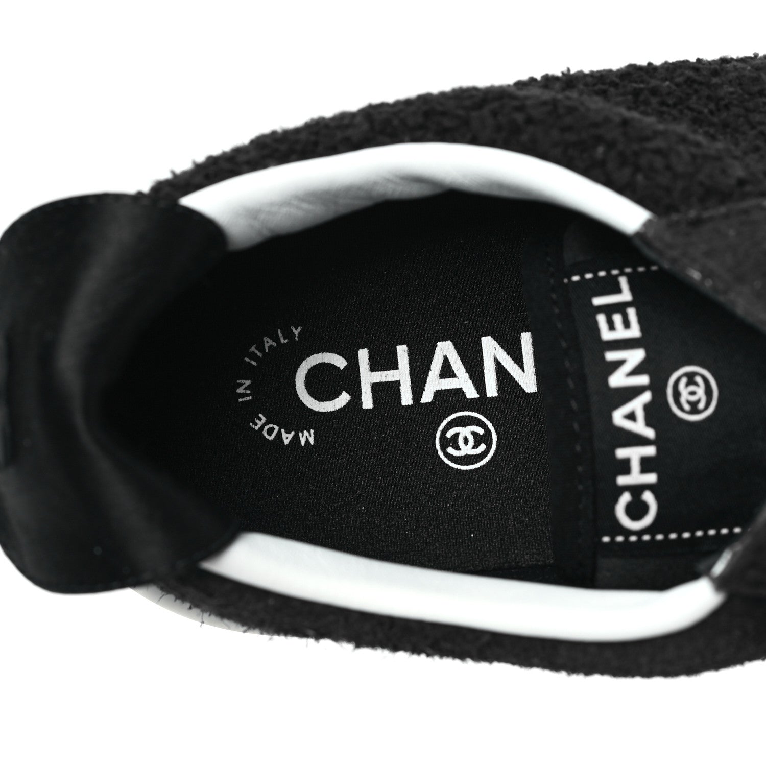 Chanel Tweed Suede Womens Sneakers 36.5 Navy 7 of 8