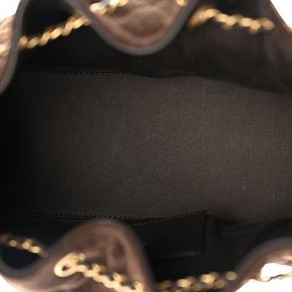 Chanel Suede Quilted Small Chanel 25 Handbag Dark Brown 4 of 9