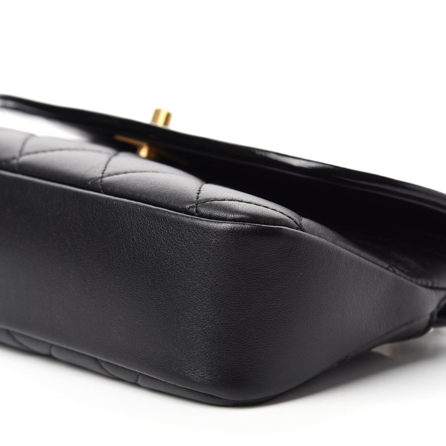 Lambskin Quilted Small La Parisienne Top Handle Flap Black