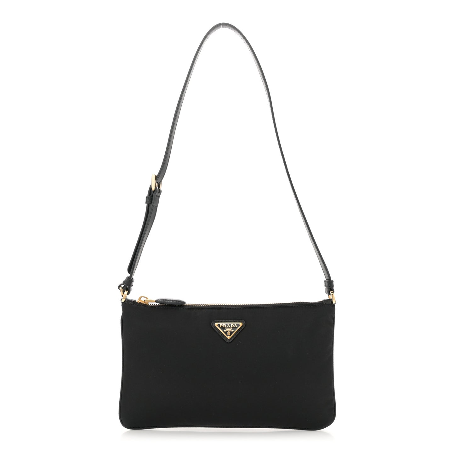 Re-Nylon Saffiano Pouch Black