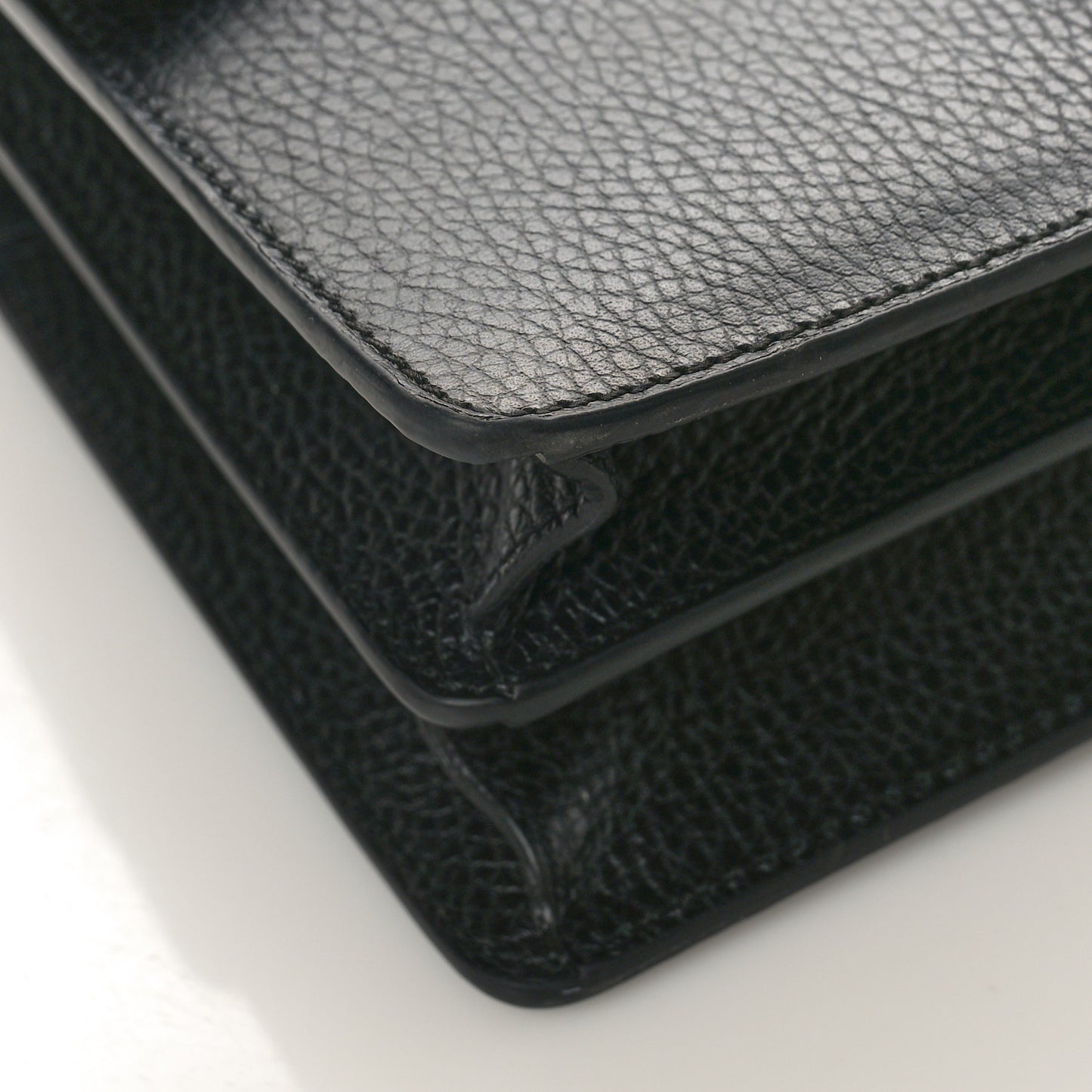 Pebbled Calfskin Small Dionysus Shoulder Bag Black