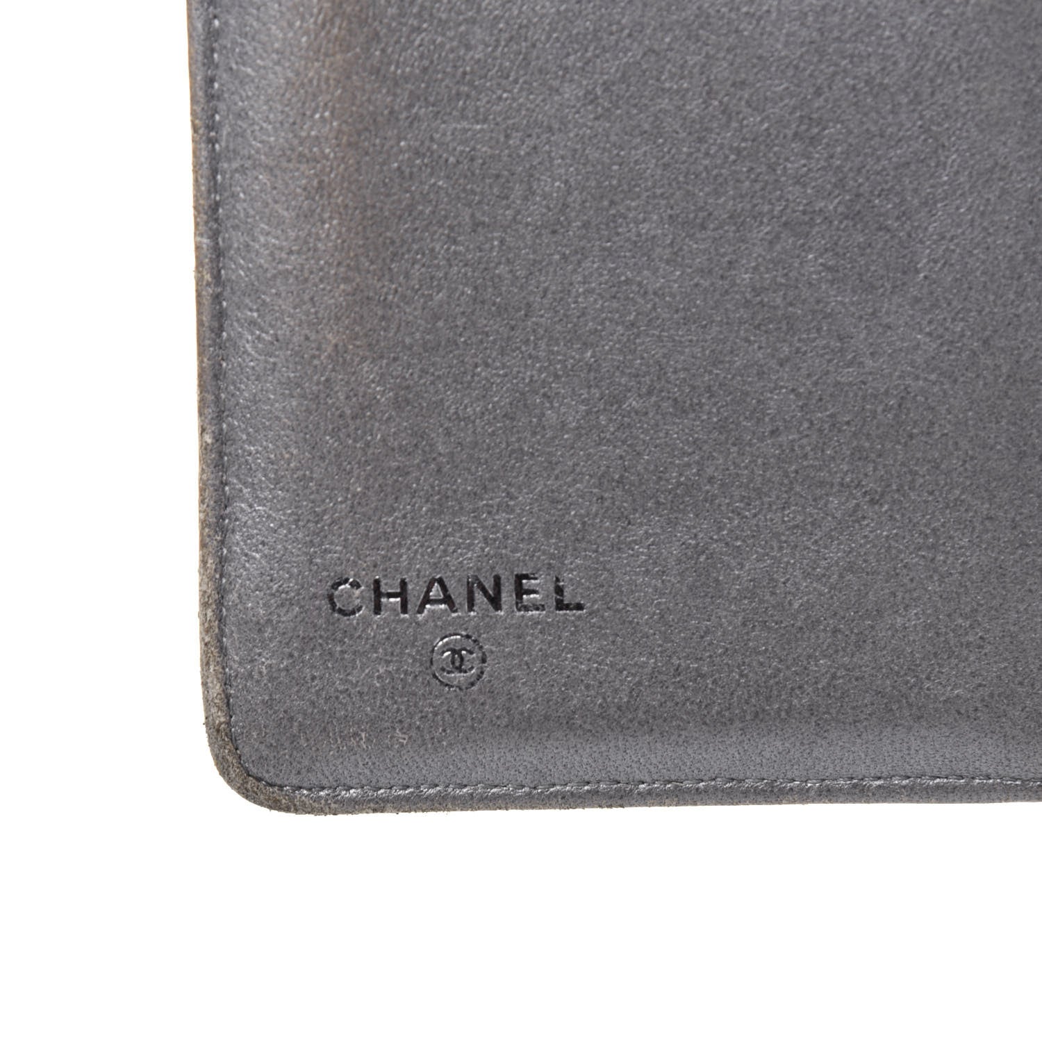 Chanel Lambskin Camellia Embossed Yen Wallet Black 6 of 26