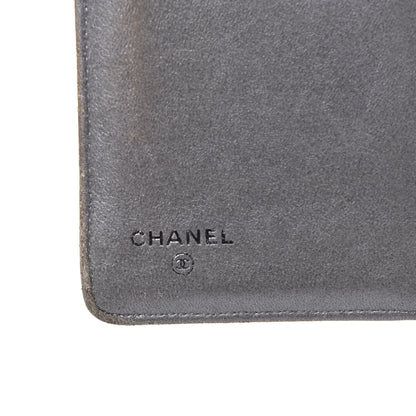 Chanel Lambskin Camellia Embossed Yen Wallet Black 6 of 26