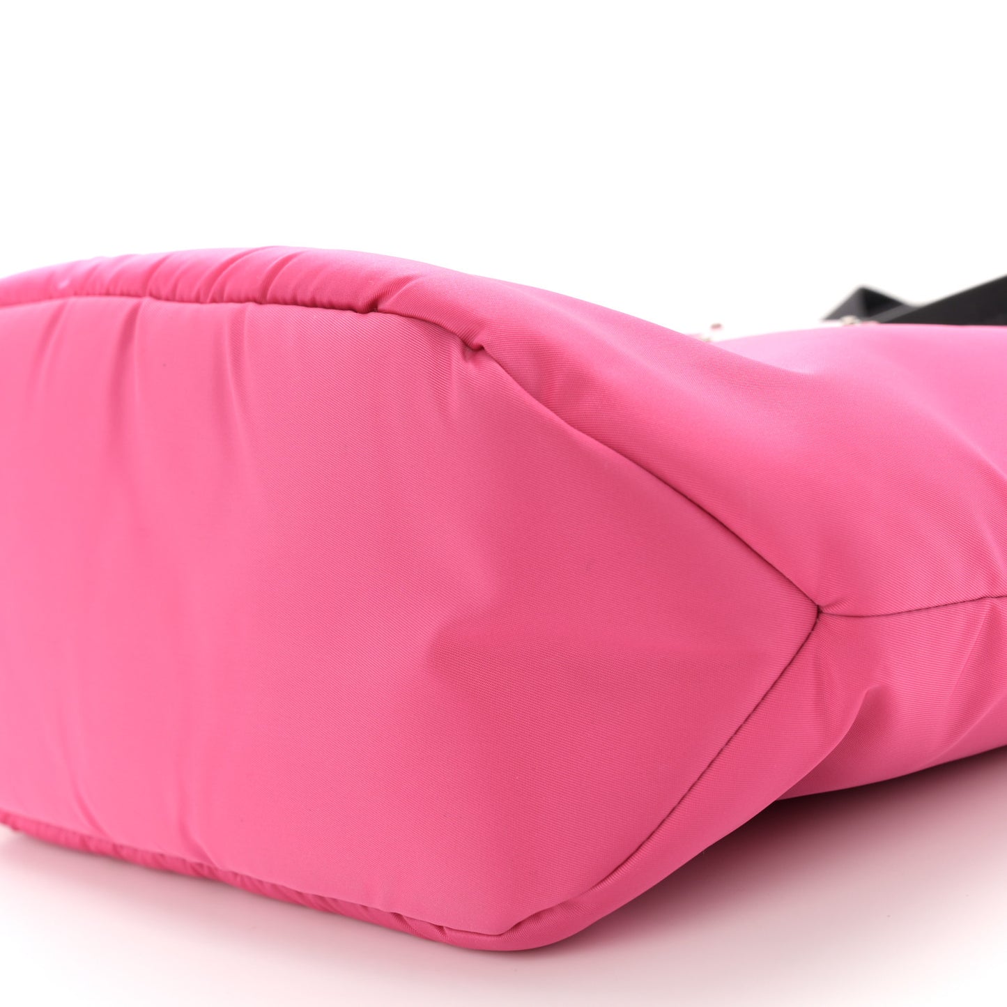 Tessuto Nylon Soft Padded Shopping Tote Fuxia