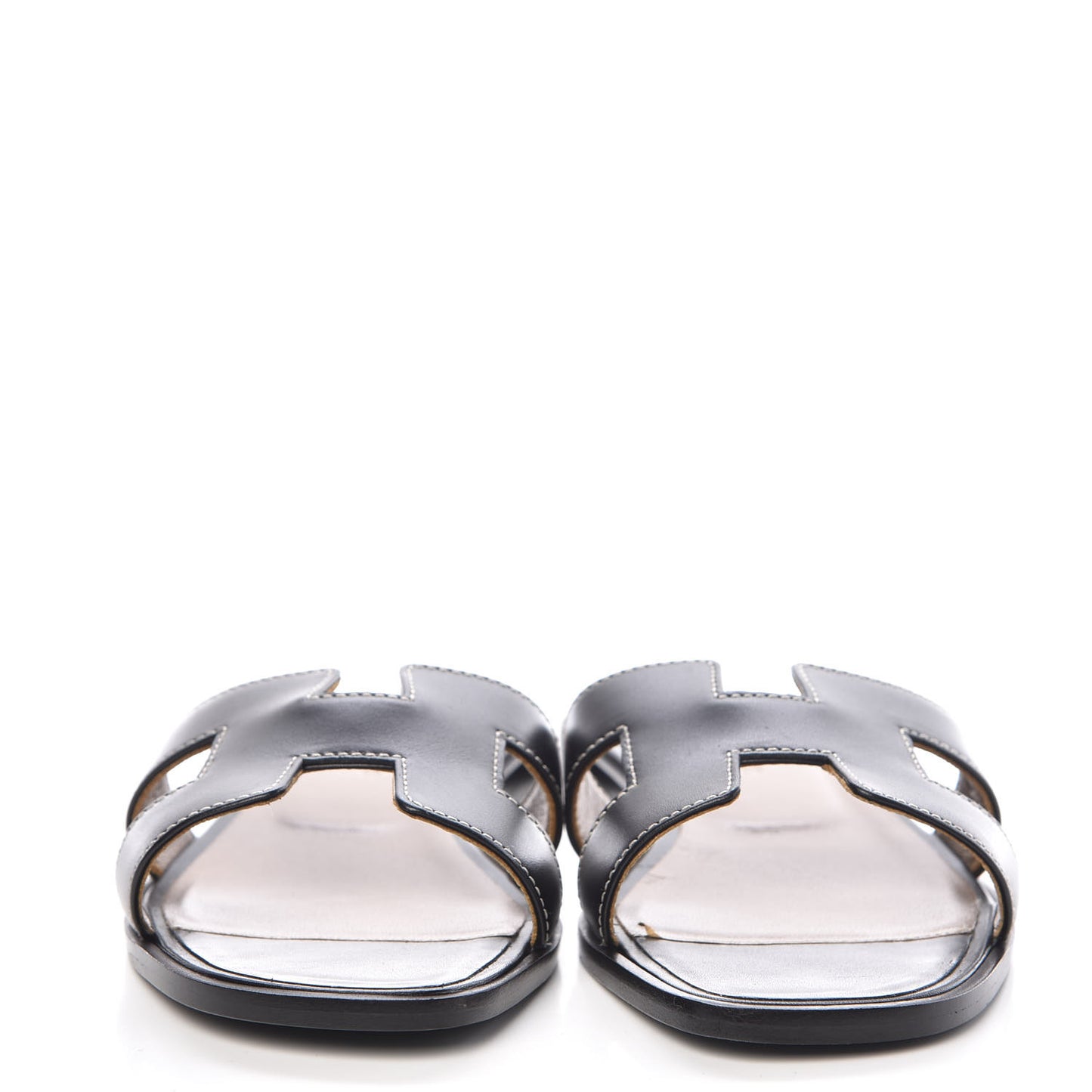 Box Calfskin Oran Sandals 36 Black