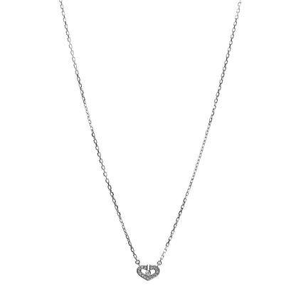 Cartier 18K White Gold Diamond Hearts and Symbols Necklace 1 of 7