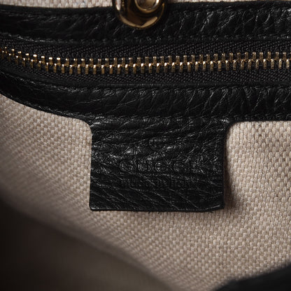 Gucci Pebbled Calfskin Medium Soho Chain Shoulder Bag Black 6 of 7