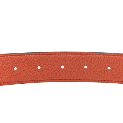 Hermes Box Togo 32mm Guilloche H Belt 105 42 Bleu Indigo Terre Baute 3 of 6