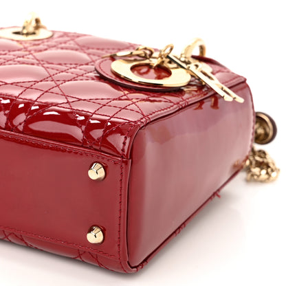 Christian Dior Patent Cannage Mini Lady Dior Red 10 of 10