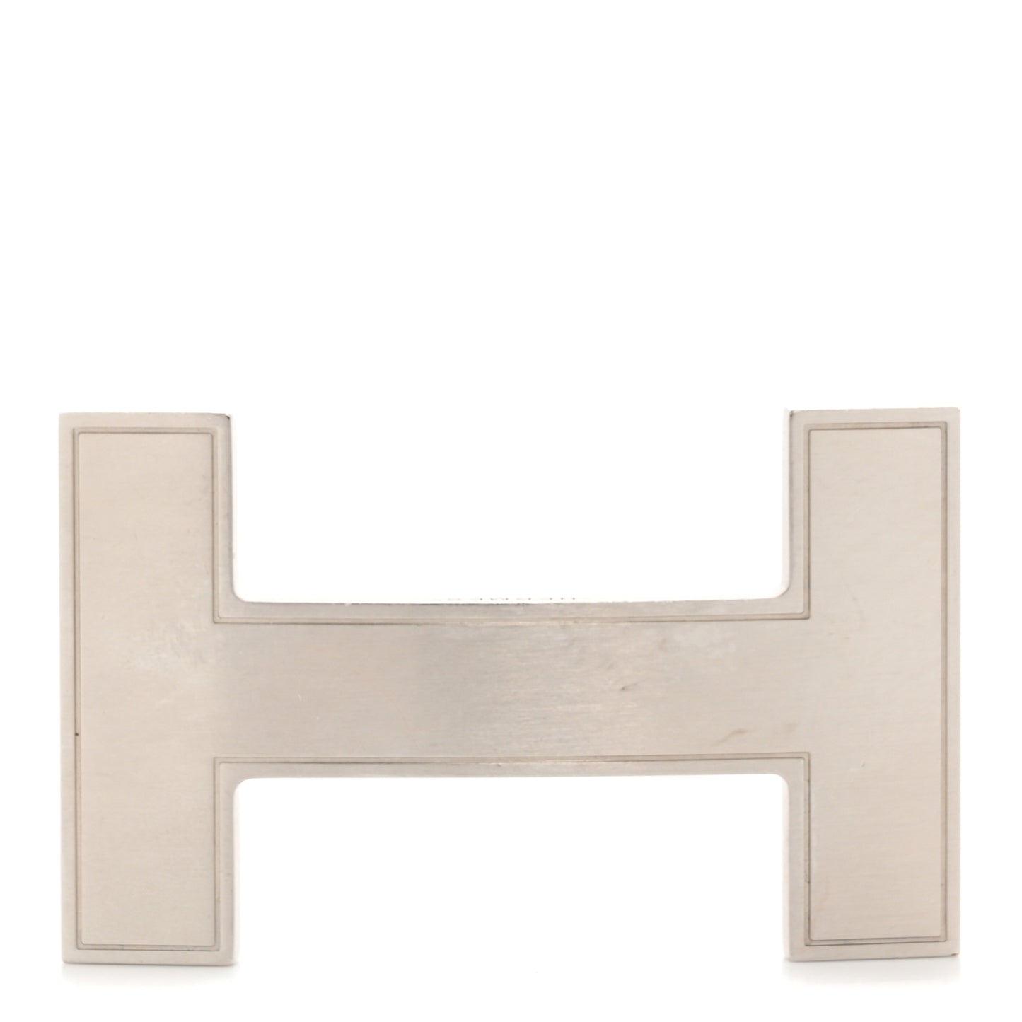Brushed Palladium 32mm Quizz H Belt Buckle