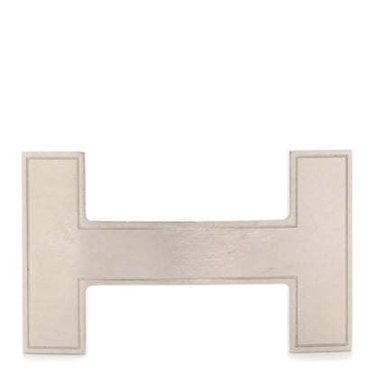 Hermes Brushed Palladium 32mm Quizz H Belt Buckle 1 of 4