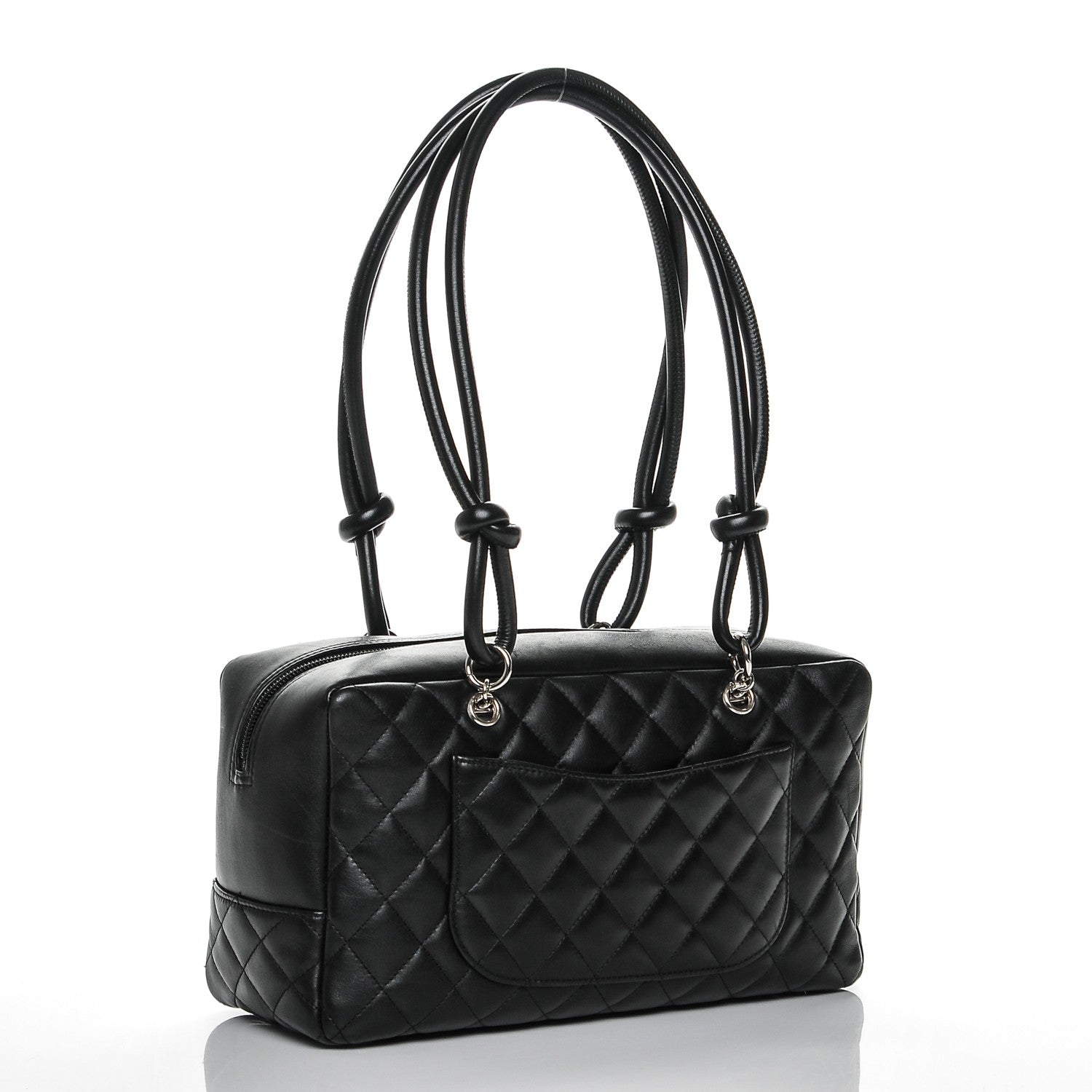 Chanel Calfskin Quilted Large Cambon Bowler Black 3 of 7