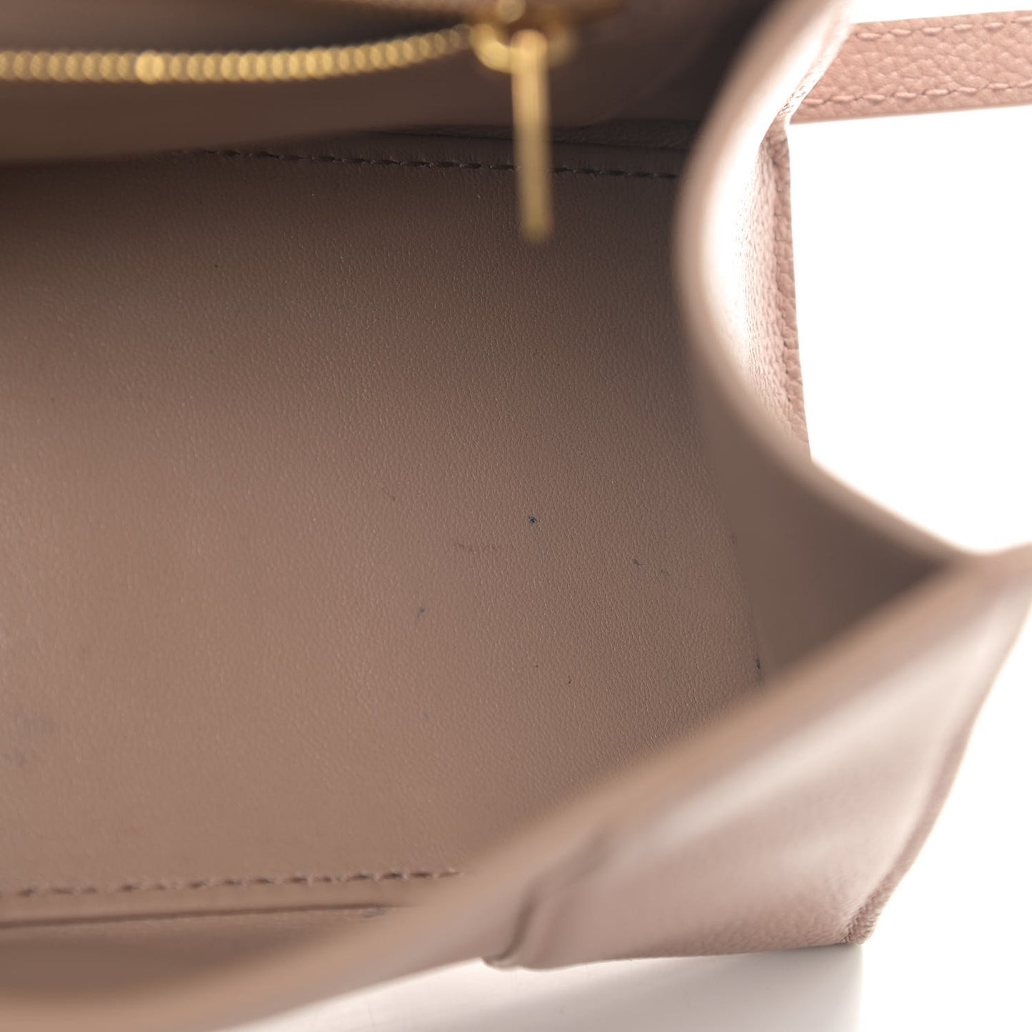 Grained Calfskin Small Hourglass Top Handle Bag Nude Beige