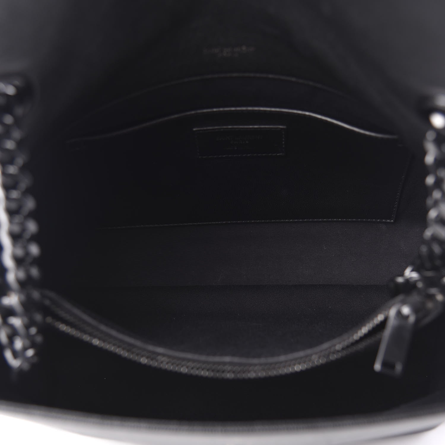 Saint Laurent Grain De Poudre Medium West Hollywood Monogram Fold-Over Black 5 of 13