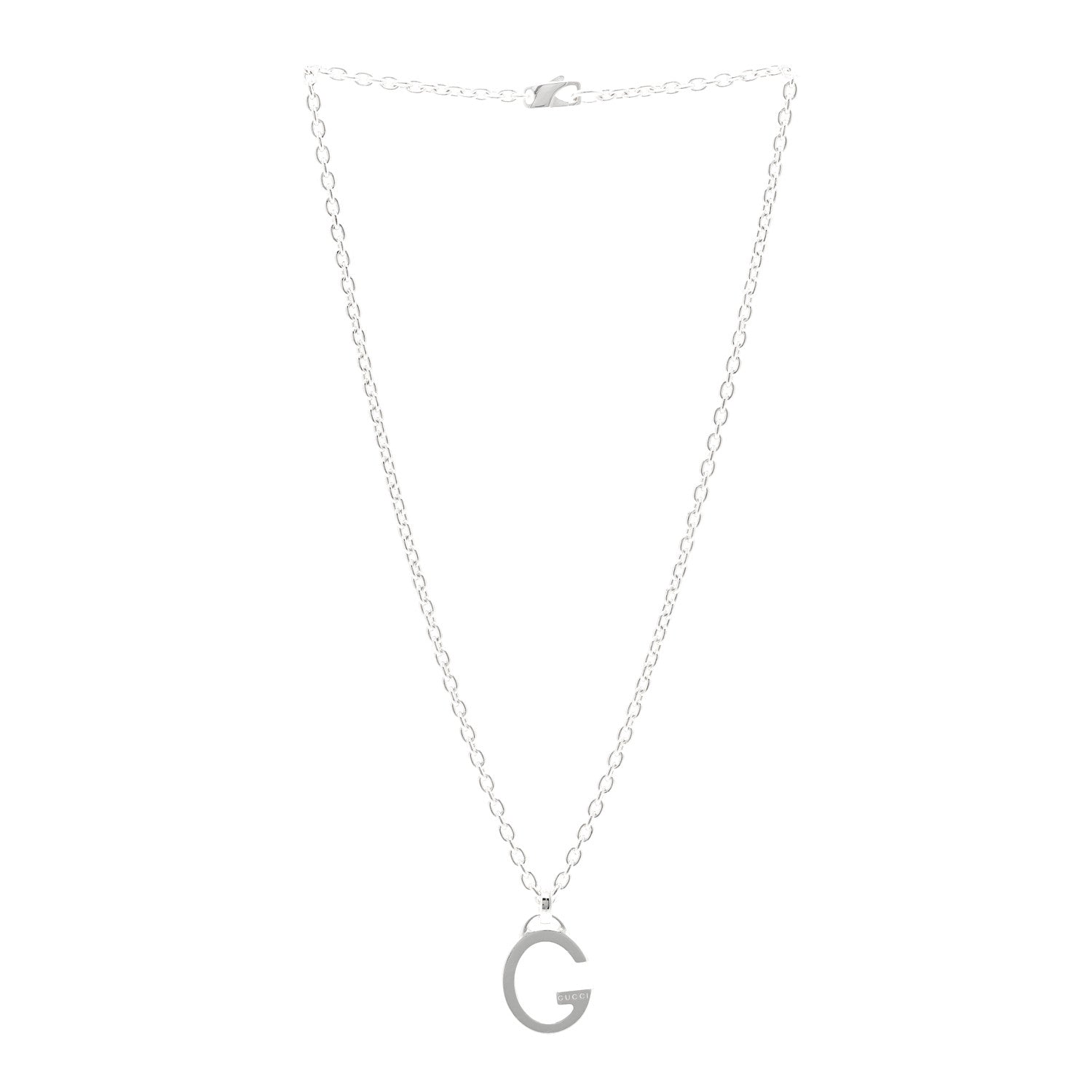 Gucci Sterling Silver G Pendant Necklace 3 of 6