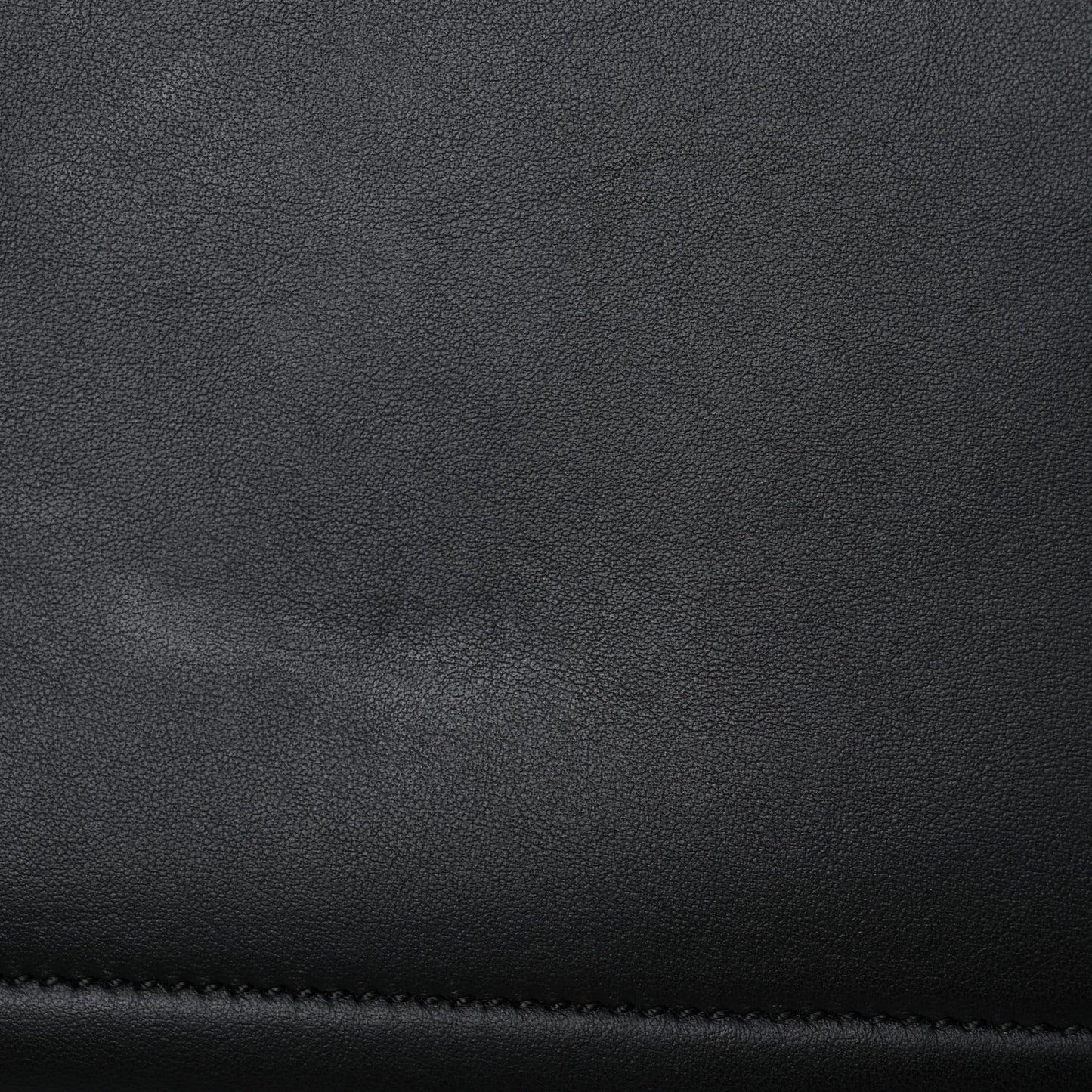 Smooth Bonded Calfskin Large Saddle Tote Black