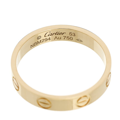 Cartier 18K Yellow Gold 3.5mm LOVE Wedding Band Ring 53 6.5 4 of 5