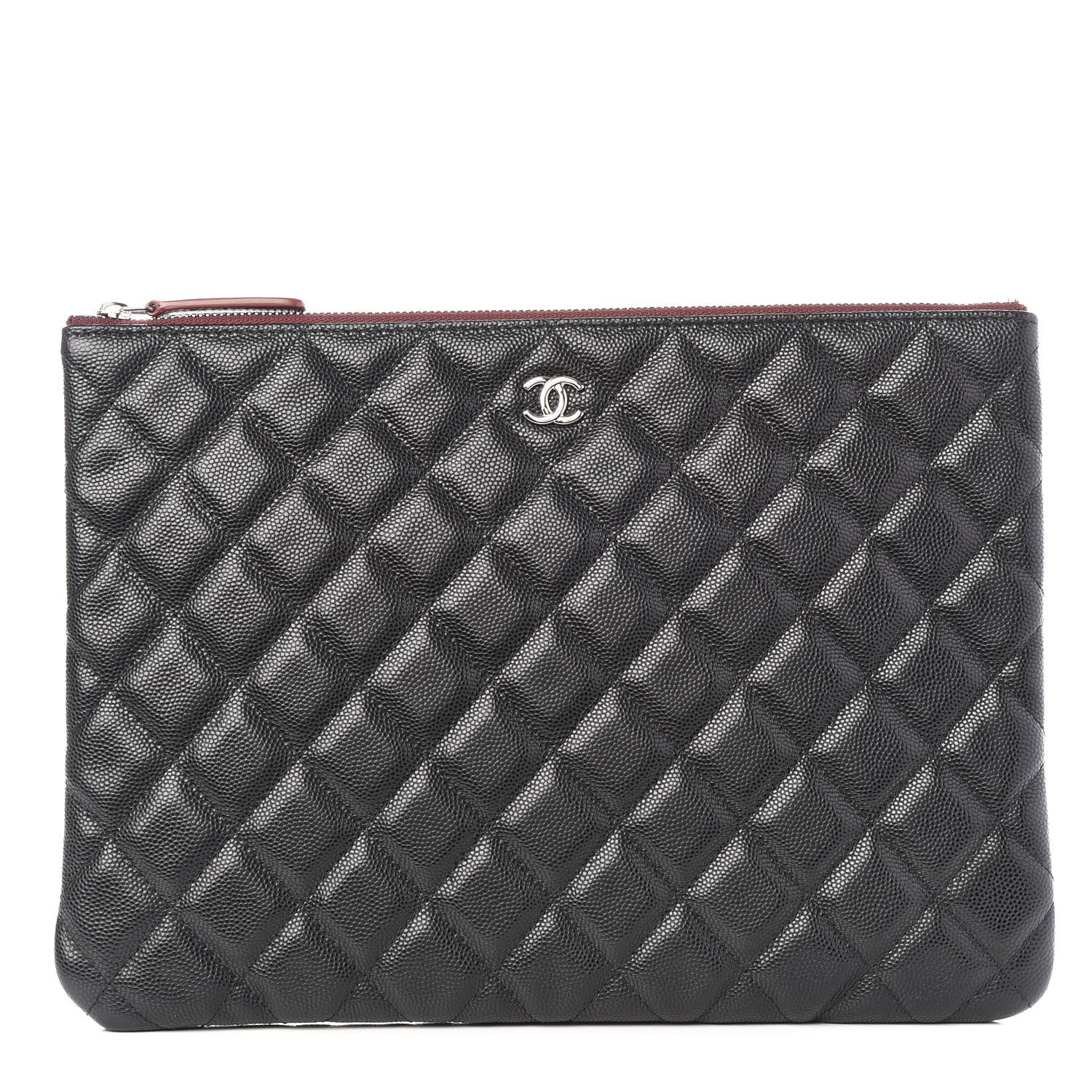 Chanel Caviar Quilted Medium Cosmetic Case Black 1 of 9