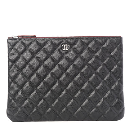 Chanel Caviar Quilted Medium Cosmetic Case Black 1 of 9